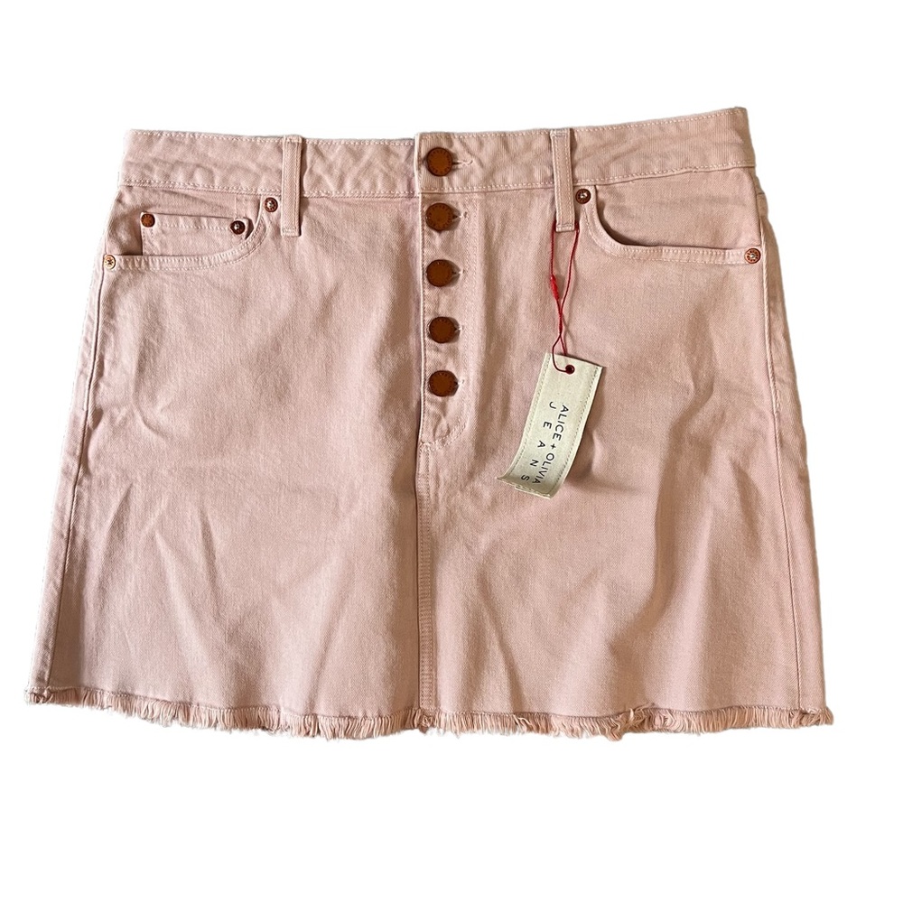 Alice & Olivia Women's English Rose Denim Button Front Skirt - NWT- sz 32 - SOLD